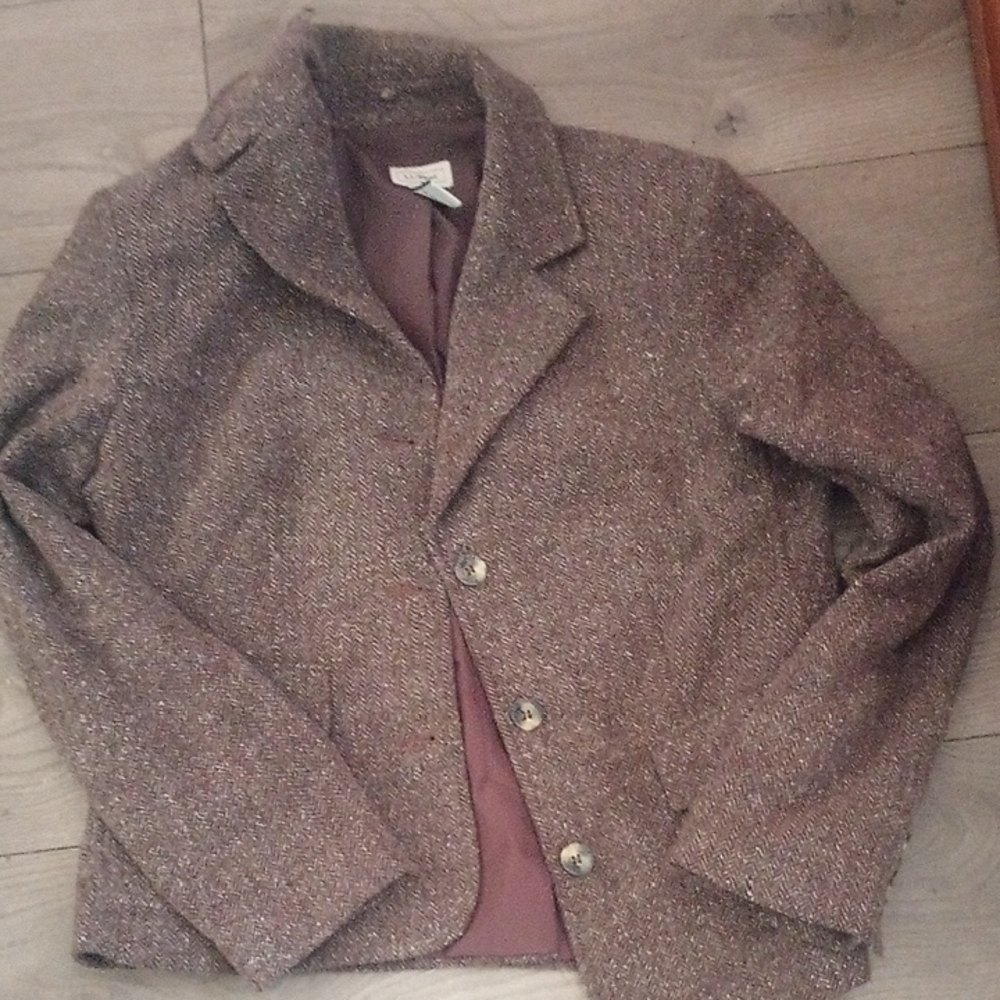 Brown LL Bean Jacket For Misses Small - Wool Blend